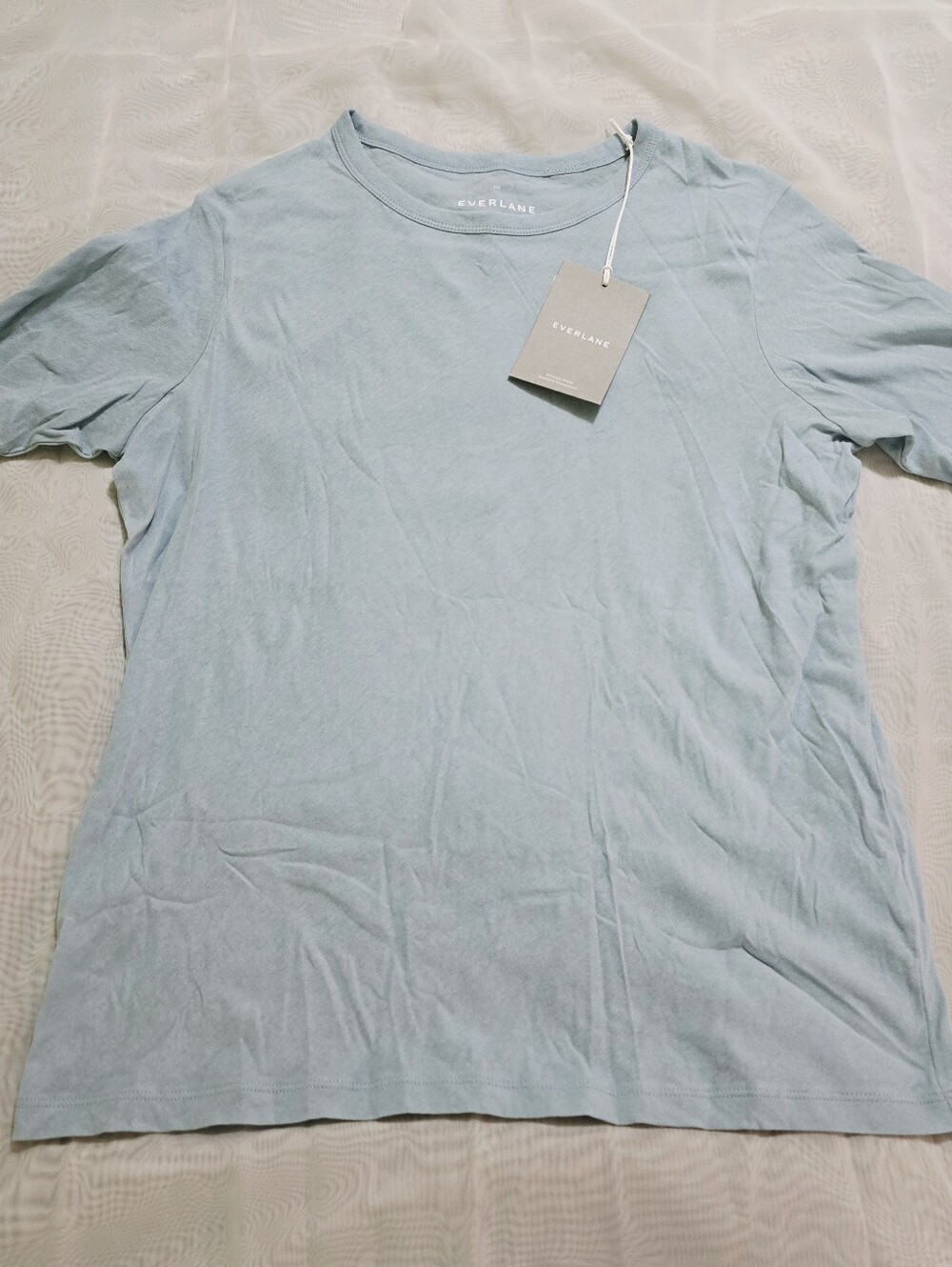 Everlane The Air Oversized Crew Tee Shirt Short Sleeve Shirt Blue